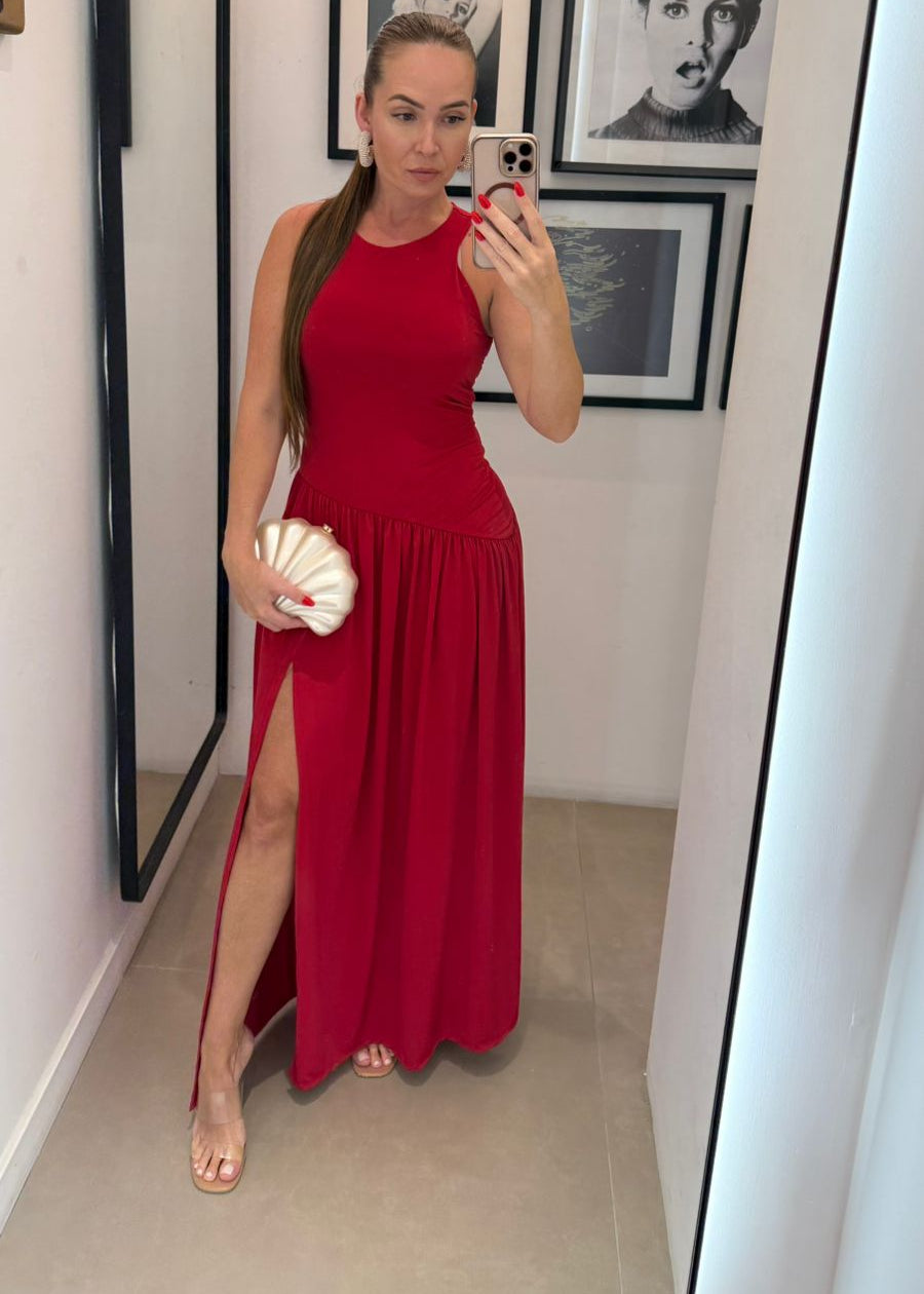 Vestido com Corte Lateral Feminino